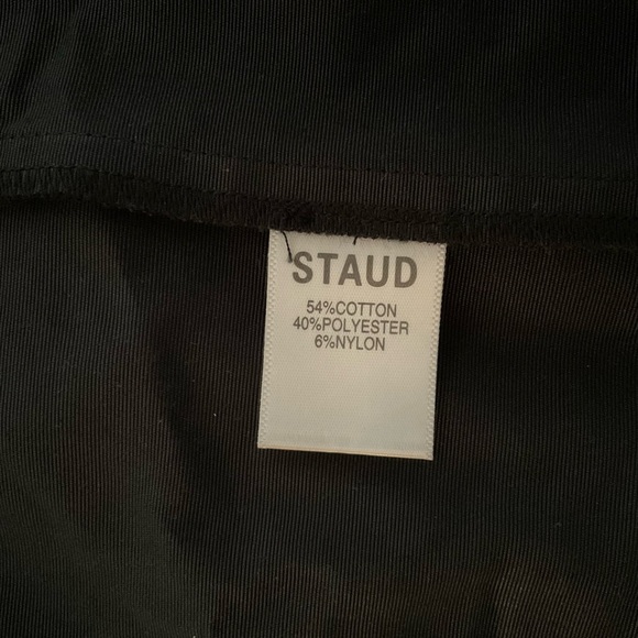 STAUD Black Long Sleeve Wrap Dress - Picture 3 of 3